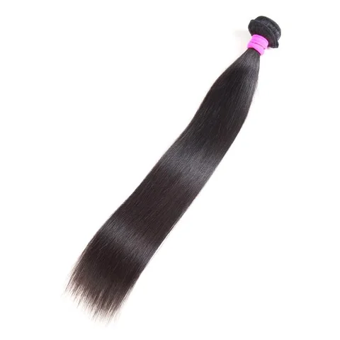 100% virgin human hair bundle with straight or body wave texture, showcasing natural shiny hair strands.