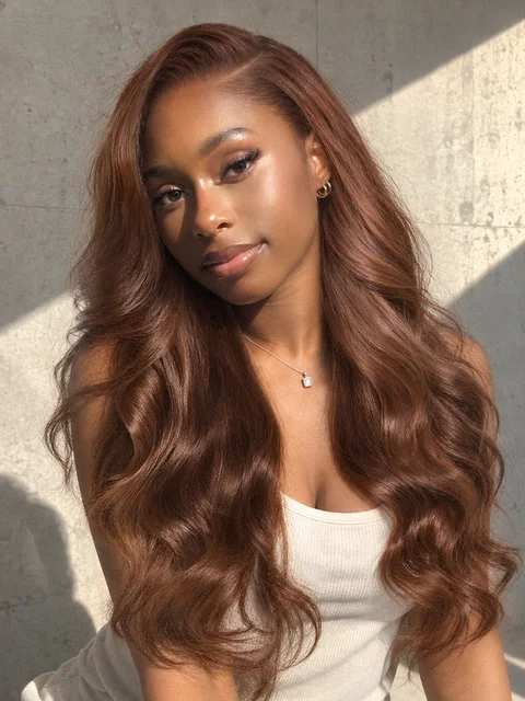 All-Day Comfort Wig 180% Density Chocolate Brown Loose Wave PartingMax Glueless 7x6 Closure HD Lace Wig Pre-Cut Lace-01