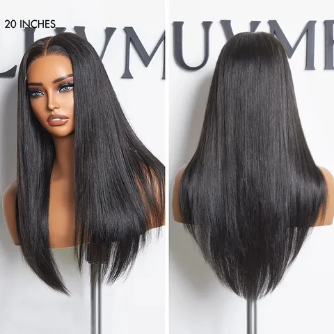 VIP ONLY silky straight middle part lace long wig with 5x5 closure and pre-cut lace, glueless, natural hair appearance