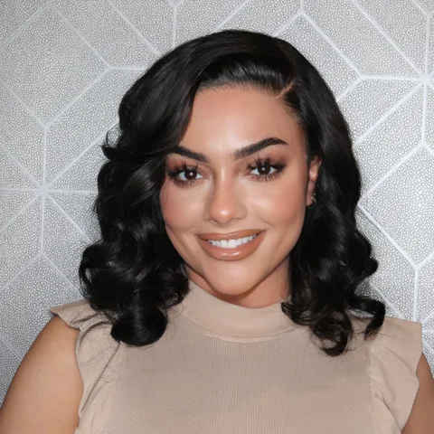 natural black loose wave minimalist HD lace wig made of 100% human hair, undetectable and lightweight for a seamless look.