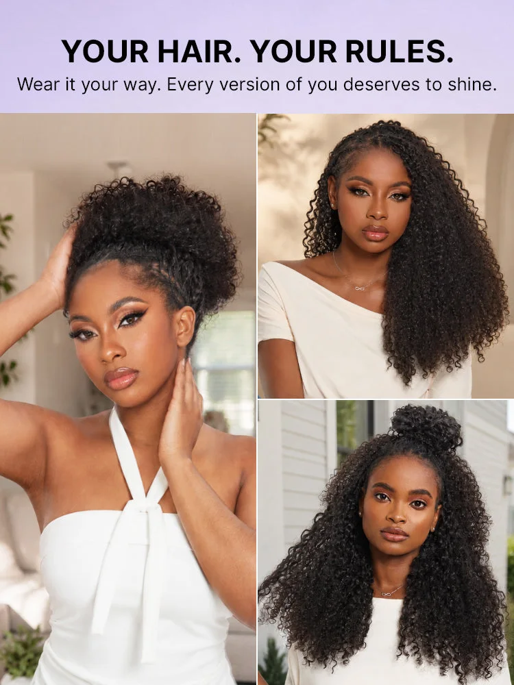 Miracle Knots Crochet Hair Burmese Curly for Boho Braids | Crochet Weaves | Fulani Braids | Twists Pre-Separated Lightweight Full & Soft Pre-Looped Human Hair Extensions Protective Style-48