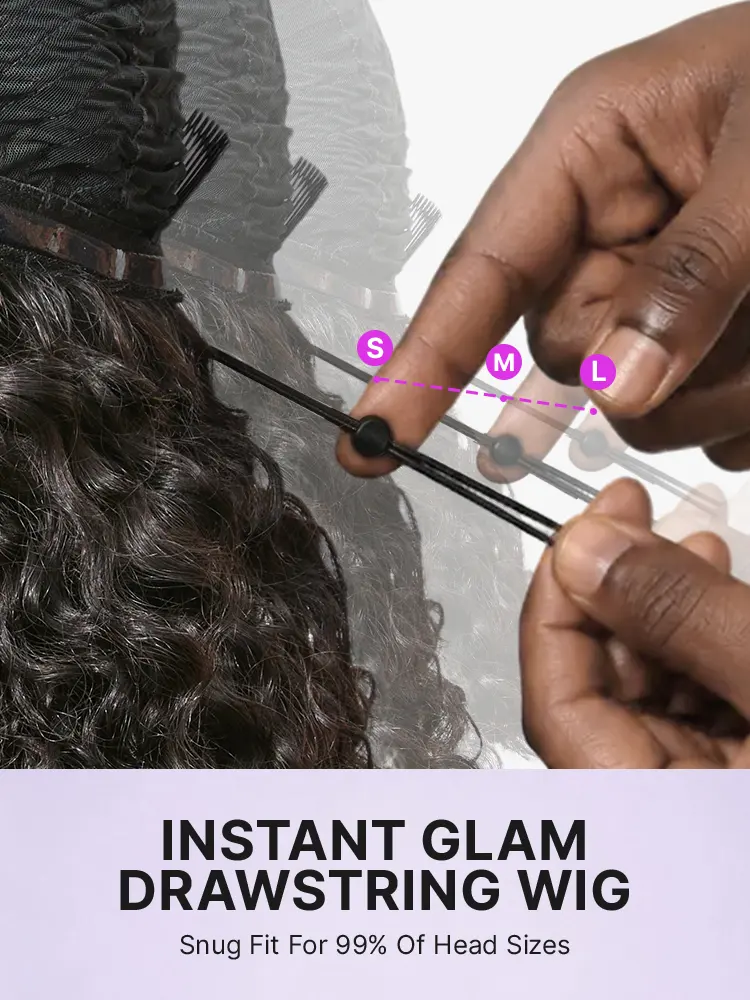 PreMax 180% Density 4C Edges Water Wave Wig 13x4 Frontal Pre-Cut Lace Wig Flexi-Fit Drawstring Cap