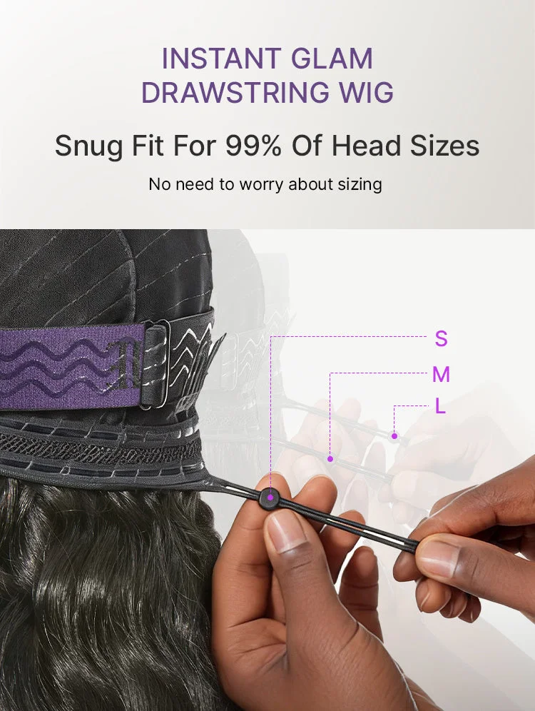 All-Day Curl Hold™ Premier Grade Hair 250% Density Loose Wave SilkShield™ Glueless 13x4 HD Lace Front Wig Pre-Cut Lace Flexi-Fit Drawstring Cap-22