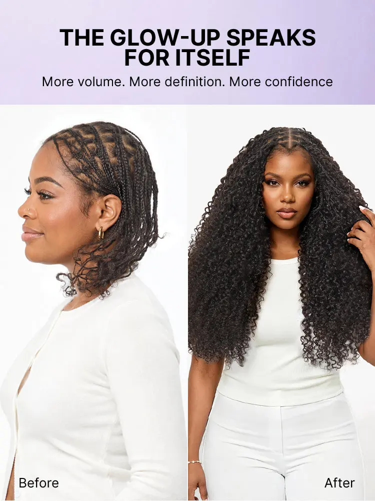 Miracle Knots Crochet Hair Messy Curly for Boho Braids | Crochet Weaves | Fulani Braids | Twists Pre-Separated Lightweight Full & Soft Pre-Looped Human Hair Extensions Protective Style-26