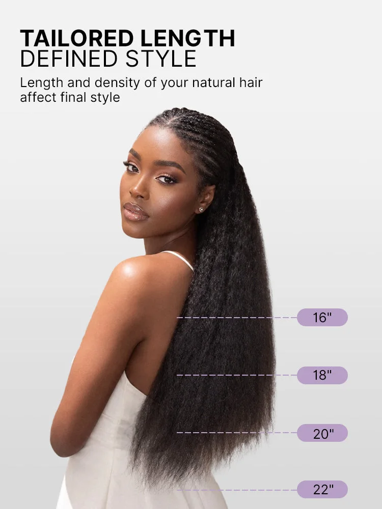 Miracle Knots Crochet Hair Kinky Straight for Boho Braids | Crochet Weaves | Fulani Braids | Twists Pre-Separated Lightweight Full & Soft Pre-Looped Human Hair Extensions Protective Style-53