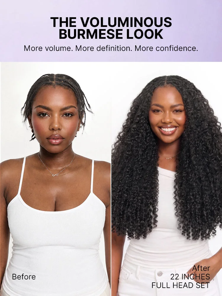 Miracle Knots Crochet Hair Burmese Curly for Boho Braids | Crochet Weaves | Fulani Braids | Twists Pre-Separated Lightweight Full & Soft Pre-Looped Human Hair Extensions Protective Style-43
